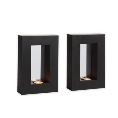 Danya B. Mirror Tealight Candle Sconce with Metal Frame (Set of 2) - Bed Bath & Beyond